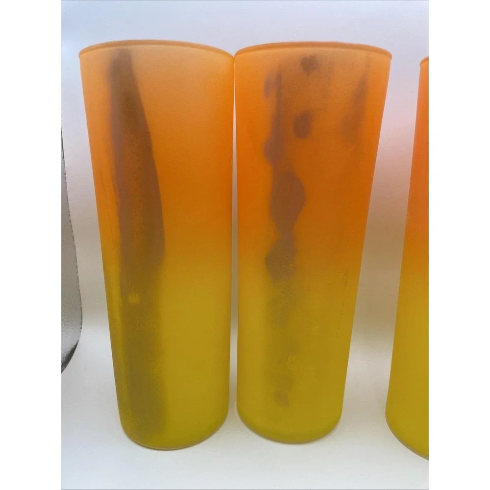 Starlyte 13 oz 1950's Zombie 8 Piece glass‎ set orange 131-102 RARE New In Box